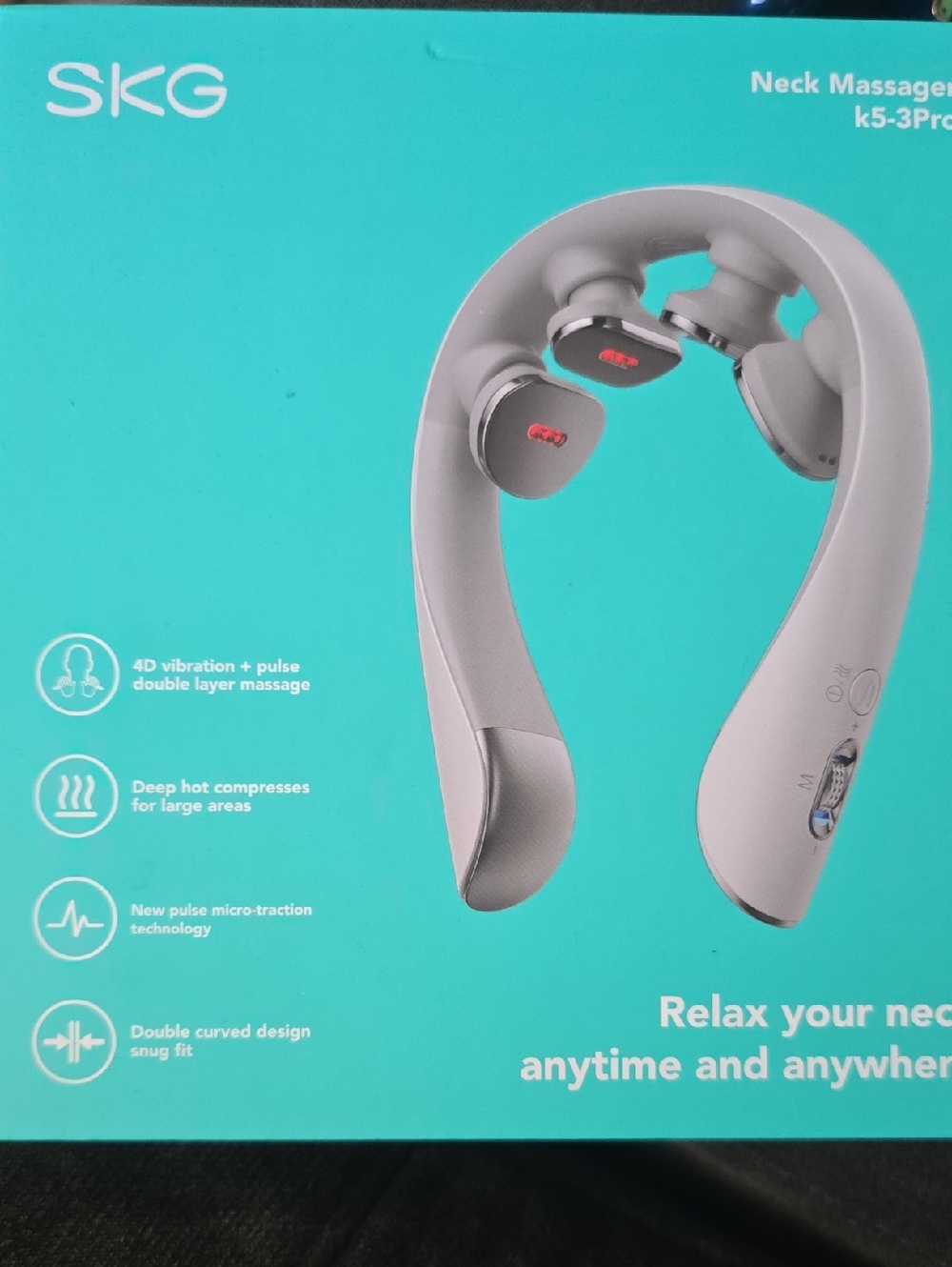 Gray Neck Massager with Heat & 4D Vibration